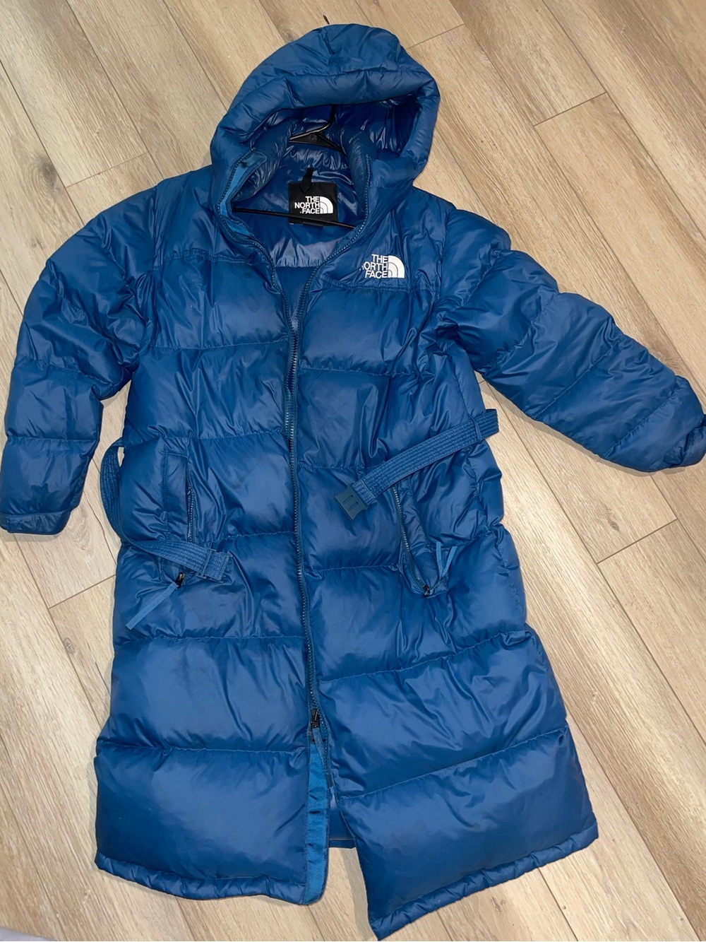 The North Face Nuptse Belted Long 700-Fill Down Parka – Women’s L Blue
